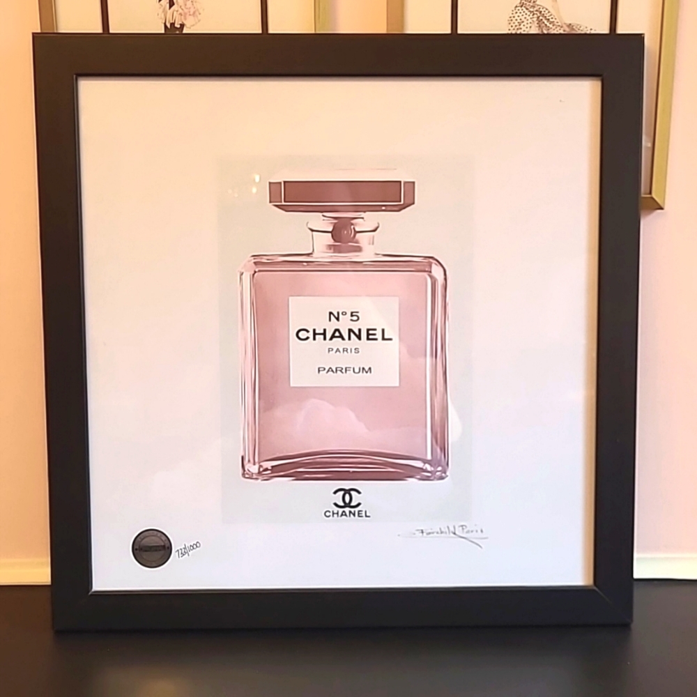 LUXWEST CHANEL No.5 pink perfume print